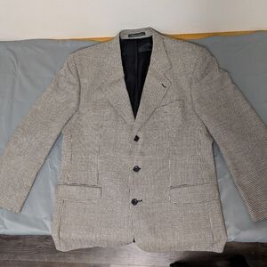 Classic Black and White Houndstooth Blazer